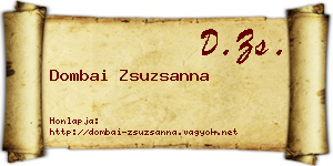 Dombai Zsuzsanna névjegykártya